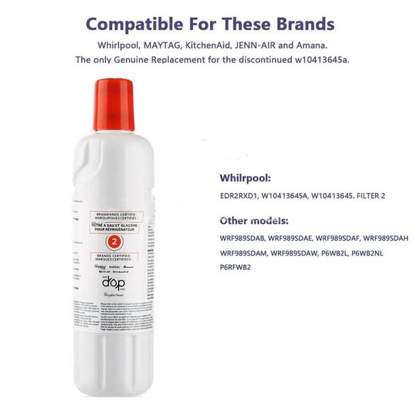 Whirlpool Refrigerator Ice Water Filter 2 - EDR2RXD1 NEW (Pack Of 2) - Picture 7 of 7